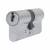 1 Star 6 Pin Kitemarked 70mm Euro Double Cylinder - 35 + 35mm - Satin Chrome - Keyed to Differ