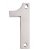 100mm Screw Fix Door Numeral - 1 - Satin Stainless Steel