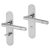 Polished Chrome Bathroom Door Handles - Bologna Range - 182 x 39mm