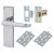 Polished Chrome Victorian Straight Latch Door Handles Pack