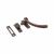 Bulb End Mortice & Hook Plate Casement Window Fastener - Reversible - Soft Antique Bronze