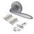 Marcus Satin Chrome Latch Door Handles on Rose Pack - Sutton Range