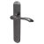 Black Nickel Latch Door Handles - Long Plate - Altea Range - 240 x 40mm