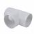 Plastic Tee Piece Pipe Connector - 4"/100mm - White