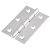 Steel Butt Door Hinge - 75 x 50mm - Chrome - Pair
