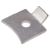 Standard Flat Bookcase Clip - Polished Nickel Plated - Pack of 10