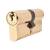 1 Star 6 Pin Kitemarked 70mm Euro Double Cylinder - 35 + 35mm - Pol Brass - Keyed to Differ