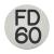 Fire Door Sign - Self Adhesive - 25mm Diameter - Rigid Plastic - Silver
