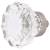 Faceted Glass Cabinet Knob - 35mm Diameter - Satin Nickel