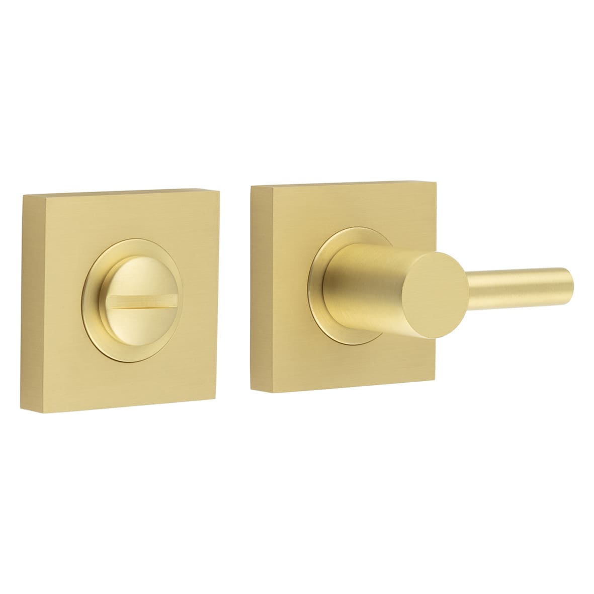 Easy Turn & Release with Square Plain Rose - 50 x 50mm - Satin Brass