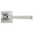 Polished Stainless Steel Door Handles on Square Rose - Avon Range