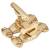 Cupboard Tee Fastener Latch - 70 x 26 x 42mm - Polished Brass