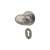 Pewter Oval Mortice/Rim Door Knob with Escutcheon - 60mm Rose Diameter