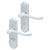 Satin Chrome Scroll Bathroom Door Handles - Turin Range - 170 x 46mm