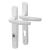 1530/3260N White uPVC Multipoint Door Handles - Short Plate - 92mm c/c - 60mm door