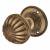 Antique Brass Fluted Mortice Door Knob - 65mm Rose Diameter