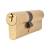5 Pin 85mm Euro Double Cylinder - 35 + 50mm - Polished Brass - Keyed to Differ