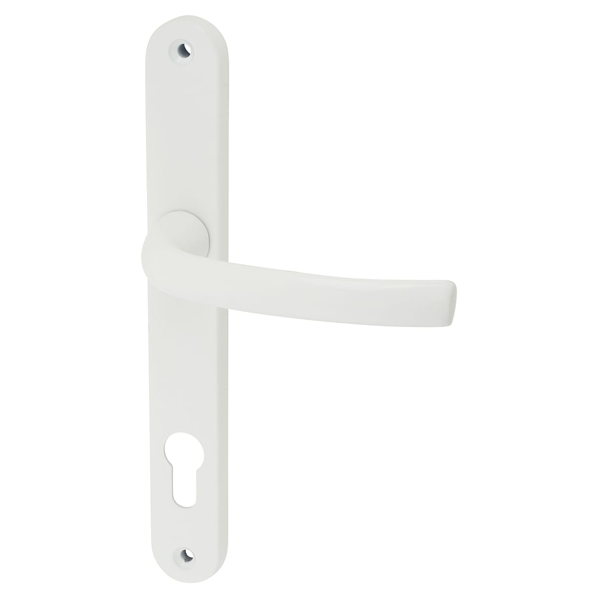 White uPVC Multipoint Door Handles - 92mm c/c - 44mm door