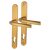 1117/3810N Gold uPVC Multipoint Door Handles - Long Plate - 92mm c/c - 70mm door - Birmingham Range