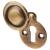 Victorian Covered Escutcheon - 32mm Diameter - Keyhole - Antique Brass