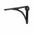 Curved Steel Shelf Bracket - 249 x 174mm - Black