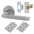 Polished/Satin Chrome Latch Door Handles on Rose Pack - Belmonte Range