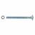 Carriage / Coach Bolt with Nut - M12 x 180mm - Zinc Plated - Pack of 4