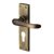 Marcus Antique Brass Euro Lock Door Handles - Windsor Range - 154 x 40mm