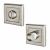 Square Bathroom Turn & Release - 52mm Diameter - Satin Nickel
