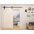 Barn Strap Sliding Door Gear Kit - Face Mounted - 2000mm Track - 120kg Max Door Weight - Black