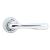 Polished Chrome Door Handles on Round Screw On Rose - Newbury Range