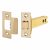 Heavy Duty Bolt Through Tubular Latch - 128mm Case - 107mm Backset - Square - PVD Brass