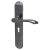 Black Nickel Keyhole Lock Door Handles - Long Plate - Altea Range - 240 x 41mm