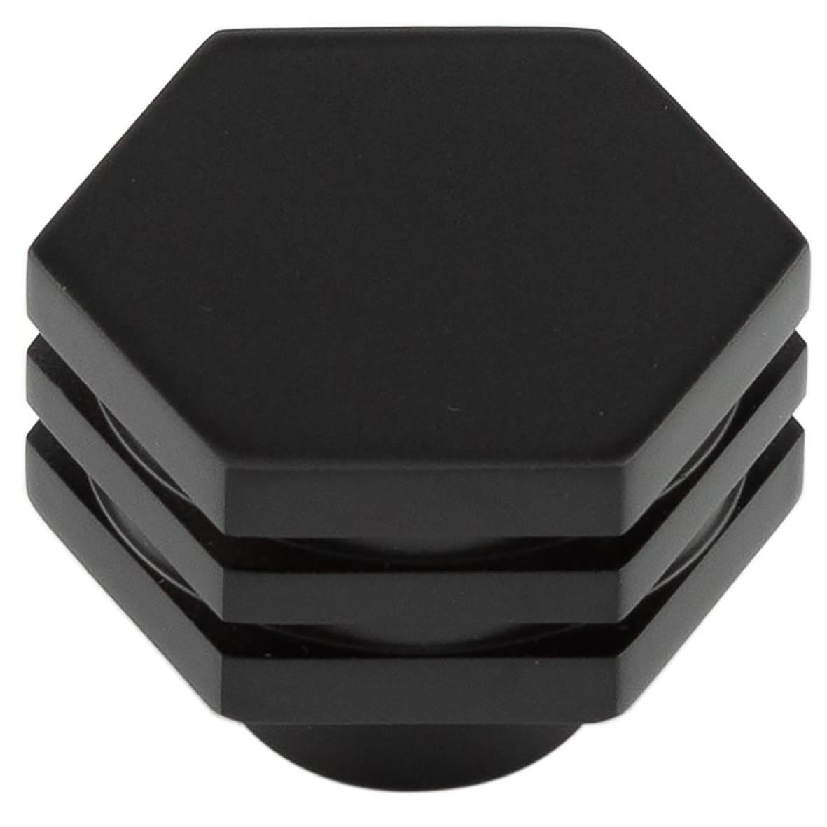 Nile Hex Cabinet Knob - 30mm Diameter - Black