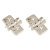 CLIP Cruciform Cabinet Mounting Plate - Screw On - 3mm Spacing - Pressed Steel - Pair