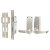 Push Button Code Lock and Mortice Lock with Key Override - Brushed Steel