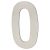 100mm Concealed Screw Fix Door Numeral - 0 - Satin Stainless Steel