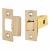 Heavy Duty Tubular Latch - 65mm Case - 44mm Backset - Square - PVD Brass