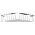 Wirework Medium Corner Shower Soap Dish Basket - 60 x 280 x 165mm - Stainless Steel