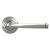 Satin Stainless Steel Door Handles on Round Art Deco Rose - Avon Range