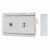 Flanged Rim Sashlock - 155 x 105mm - Polished Chrome