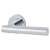 Polished Chrome Door Handles on Round Rose - Bella Range