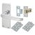 Polished Chrome Victorian Latch Door Handles Pack - Short Plate