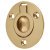 Round Flush Ring Cabinet Pull Handle - 38mm Diameter - Polished Brass