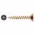 All Purpose Pozi Countersunk Wood Screws - 3.5 x 25mm - Yellow Zinc - Pack of 200