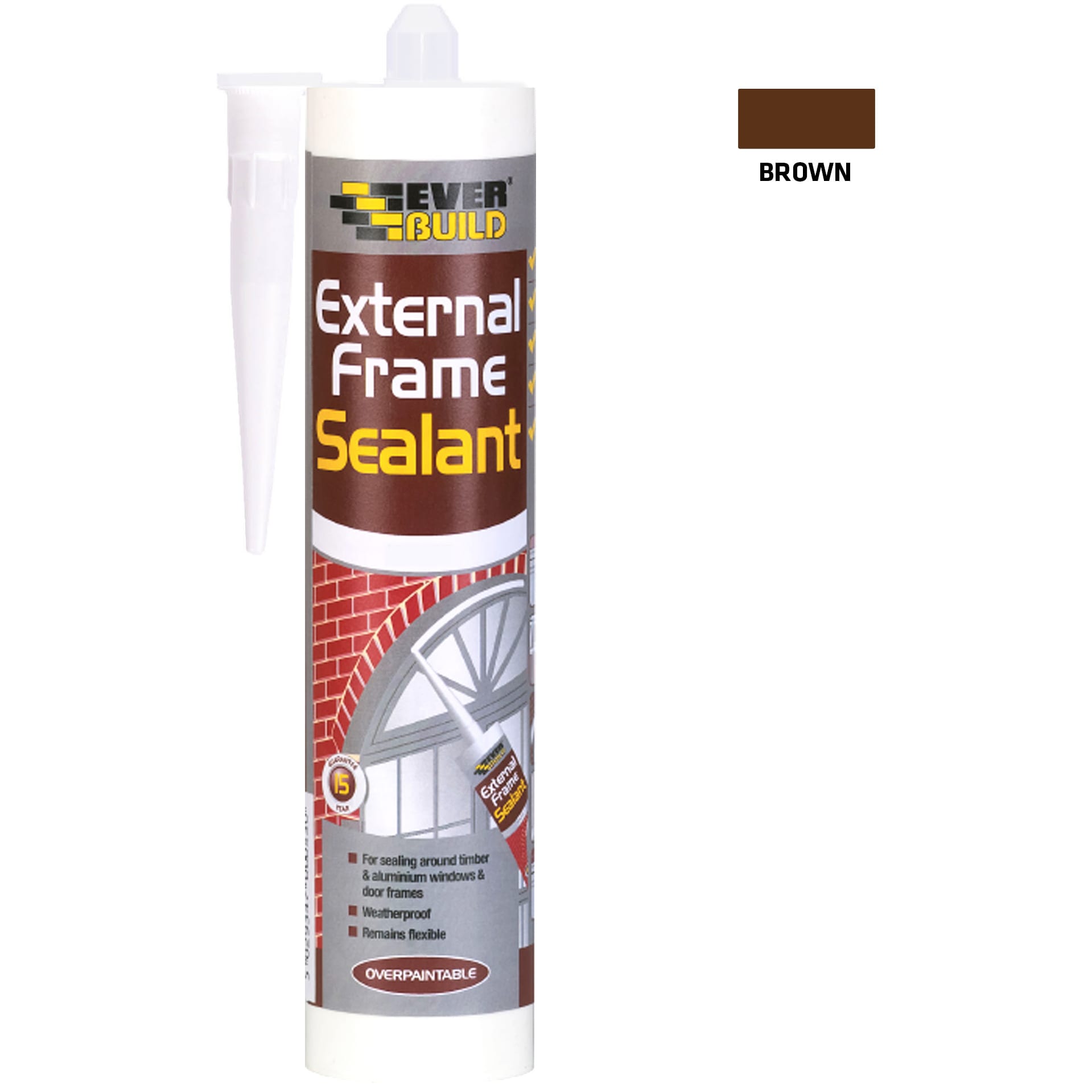 General Purpose External Frame Acrylic Sealant - 290ml - Brown