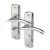 Marcus Polished/Satin Chrome Bathroom Door Handles - Centaur Range - 189 x 48mm