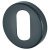 Nylon Escutcheon - 52mm Diameter - Oval - Anthracite Grey - Pair