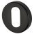 Nylon Escutcheon - 52mm Diameter - Oval - Ebony Black - Pair