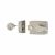 Deadlocking Nightlatch - 60mm Backset - Satin Chrome Case/Cylinder